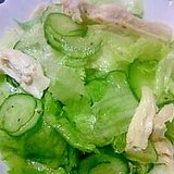 レタスをたっぷり食べるサラダ－ポン酢ドレッシングで